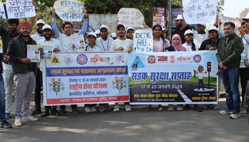 NSS unit participating in Traffic Awareness Drive (22.01.2025)
